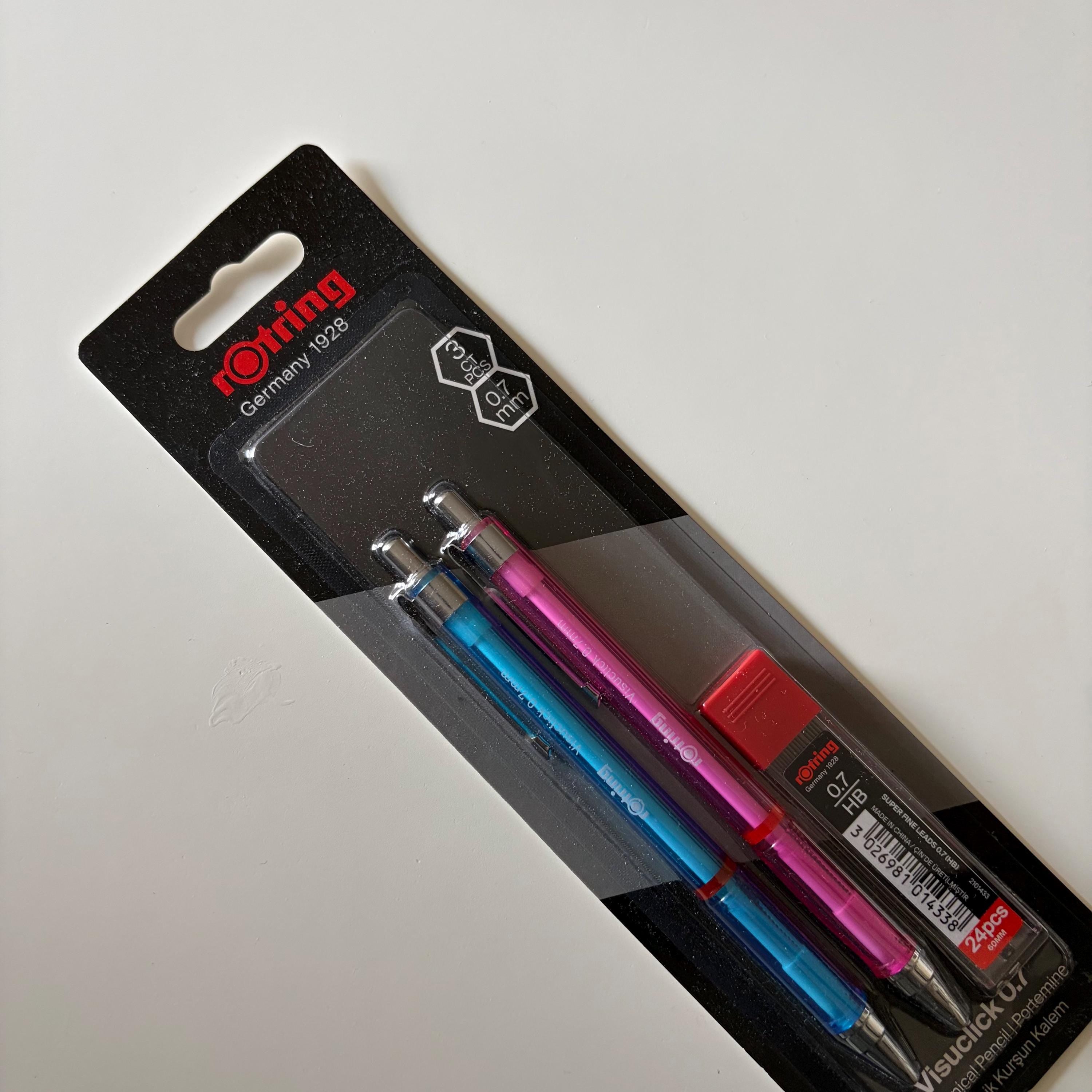 rOtring Visuclick 0.7 Mechanical Pencil Set – 2 Pencils & Refill