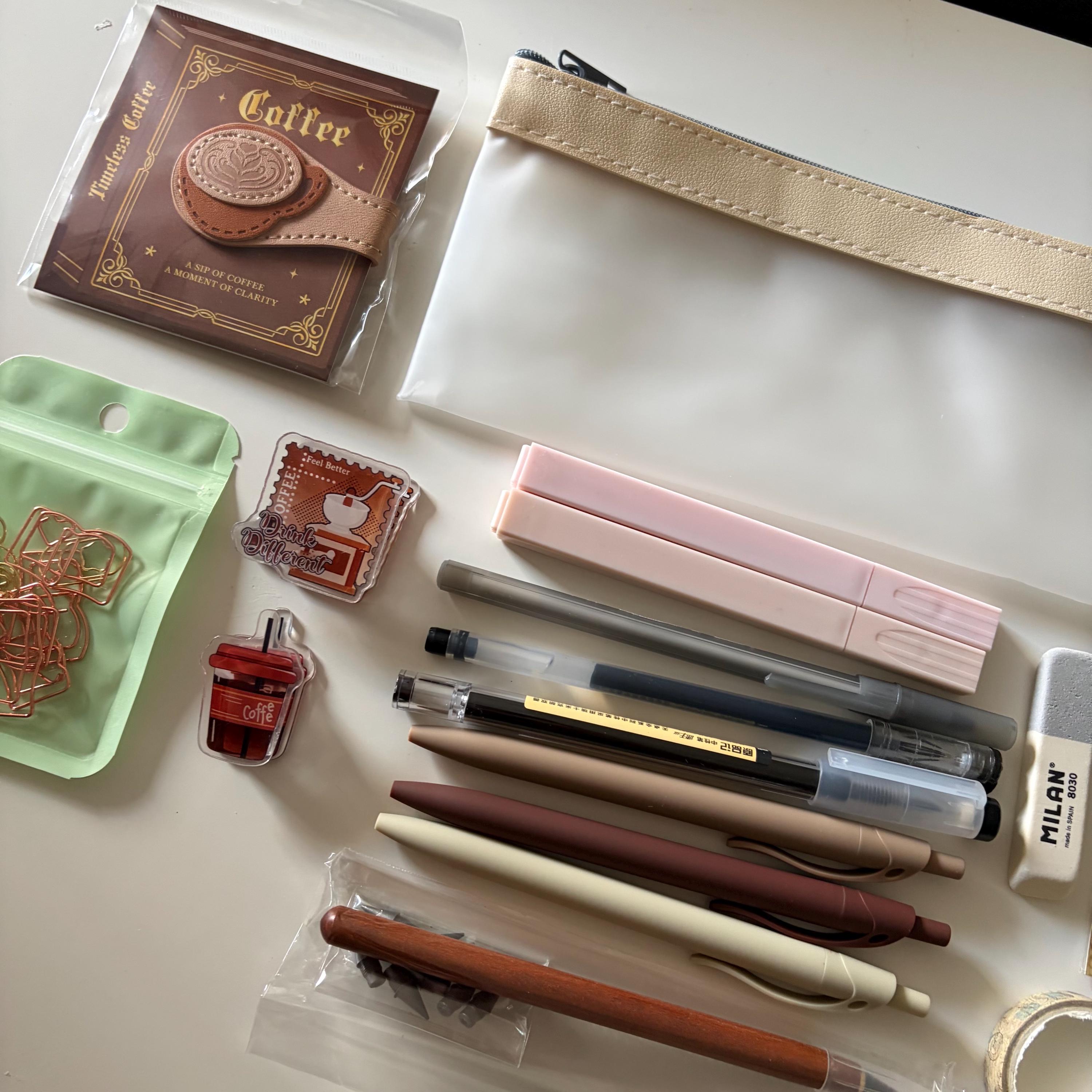 Neutral Coffee Back to School Stationery Bundle
