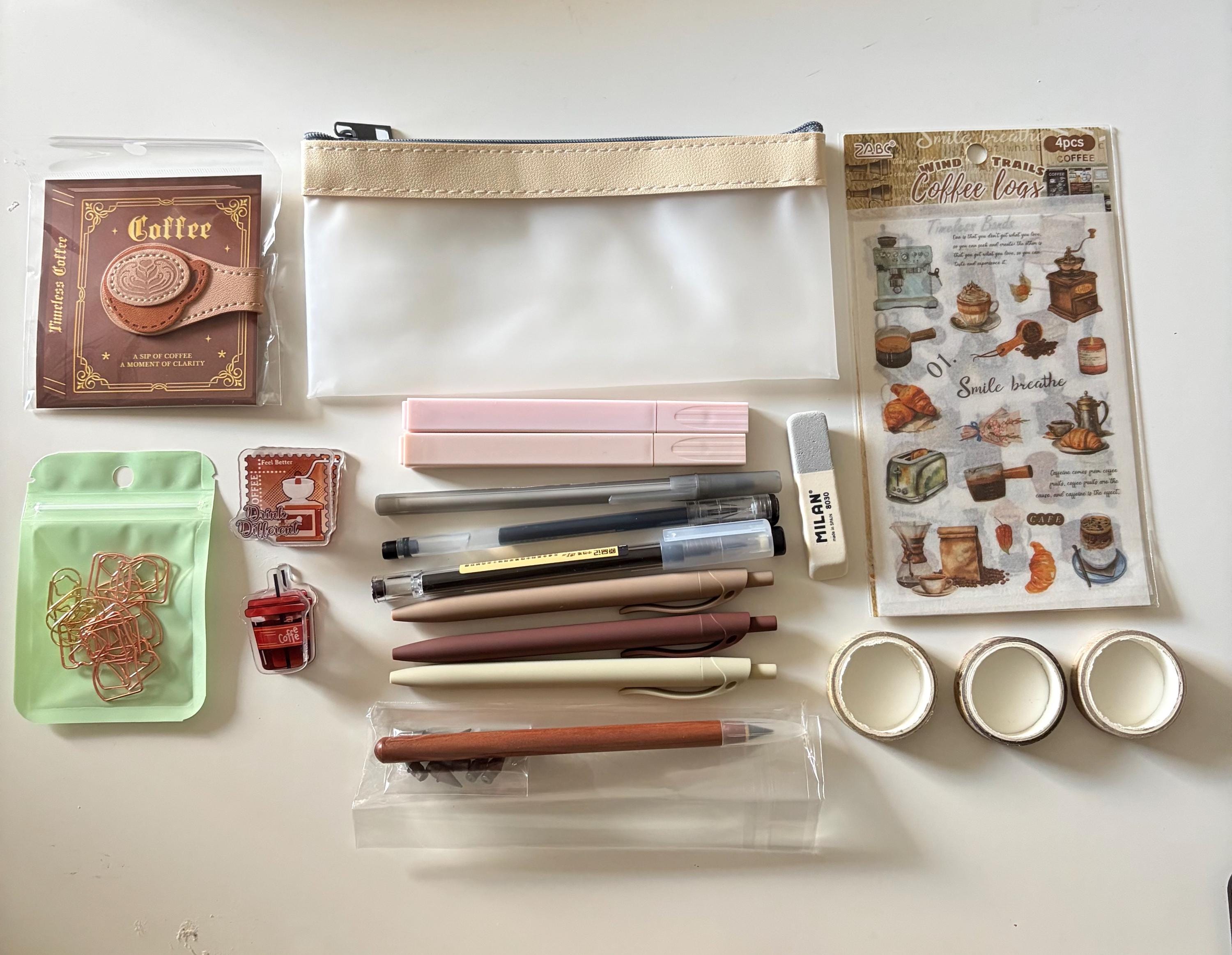 Neutral Coffee Back to School Stationery Bundle