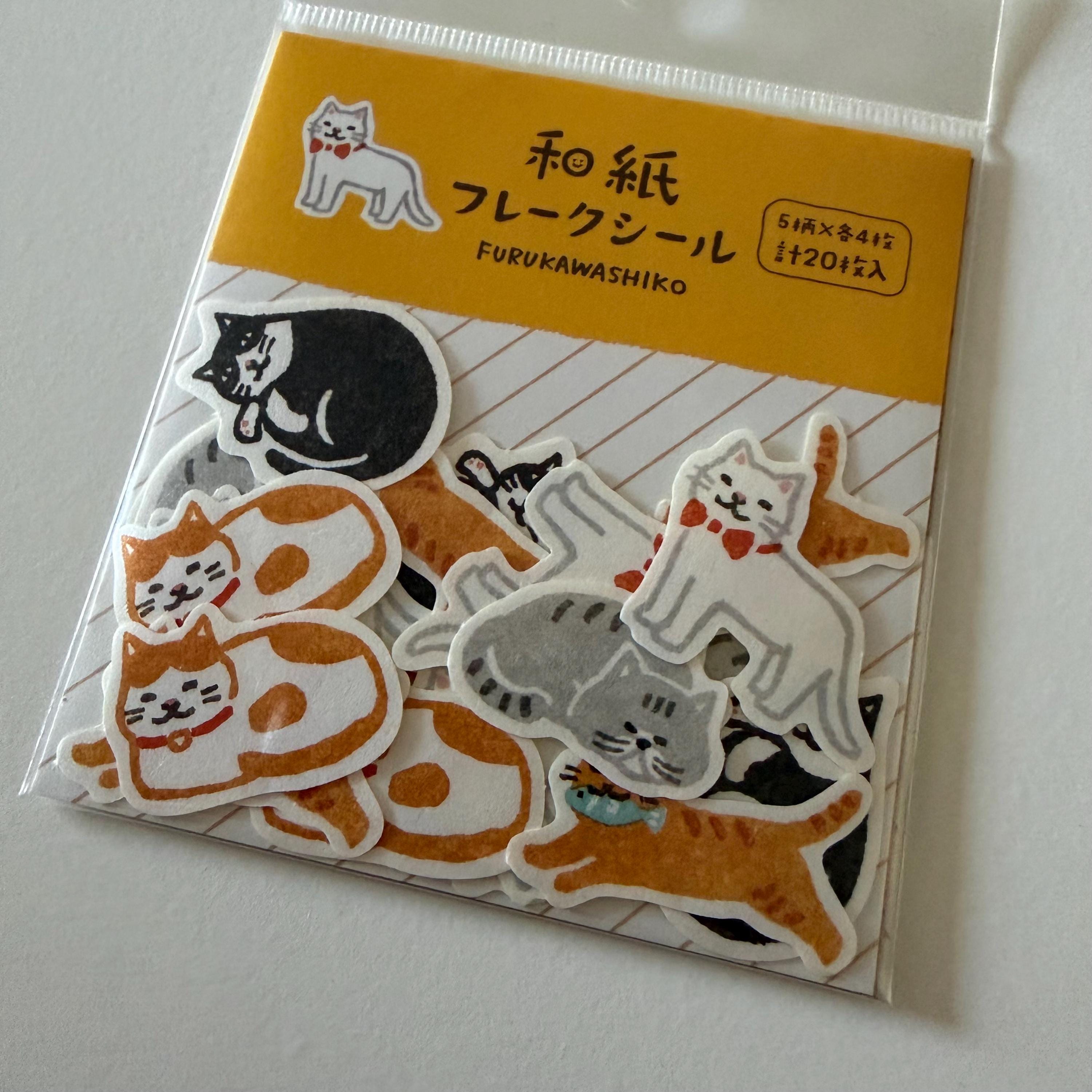 Cat Washi Flake Stickers Furukawa Shiko