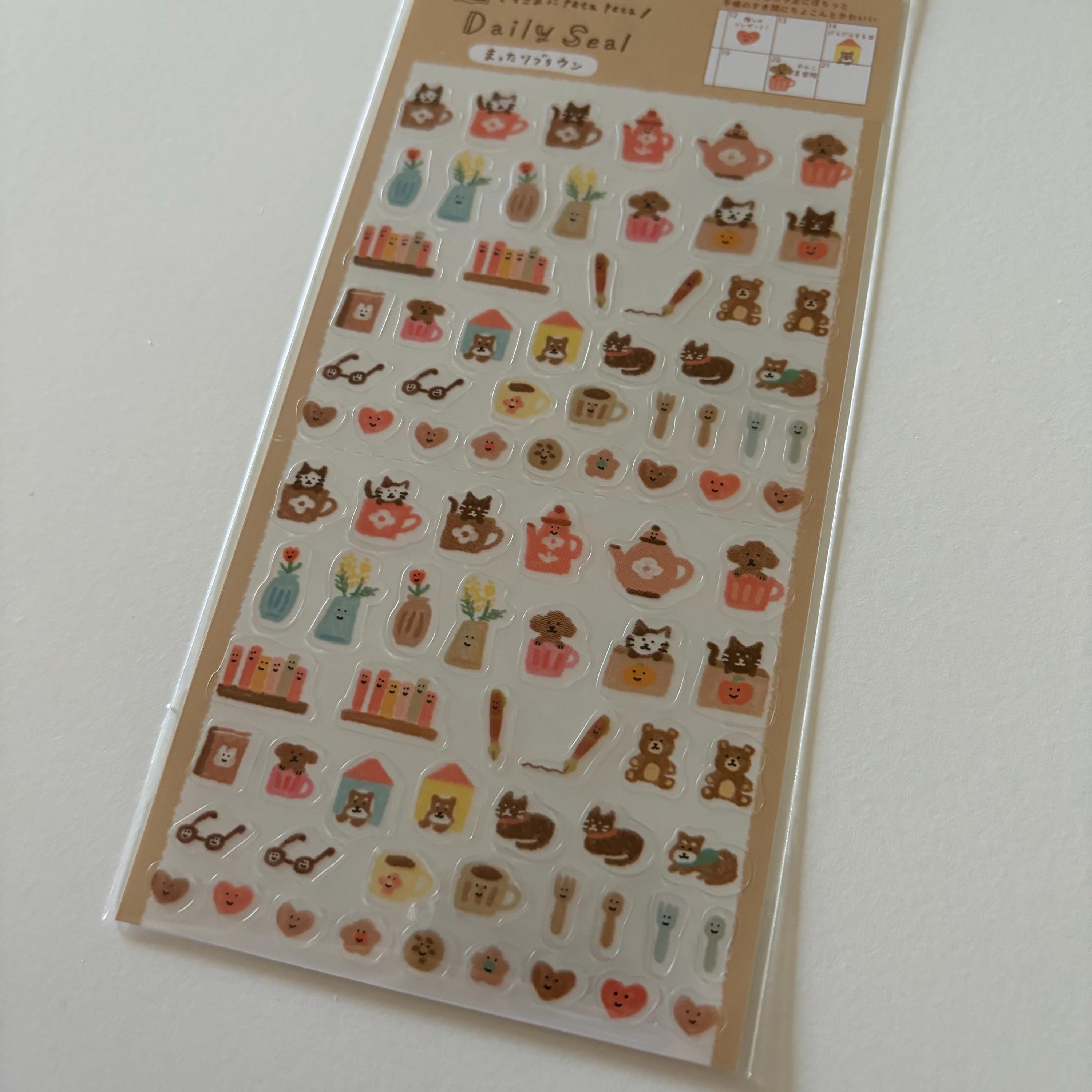 Daily Seal Journal Sticker Sheet Furukawa Shiko